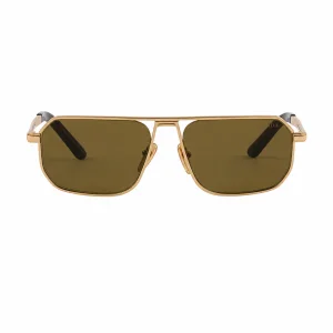 Sunglasses with Iconic Metal Plaque – Loden Lenses
