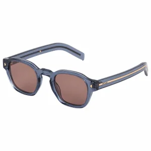 Sunglasses with the iconic metal plaque - Blue