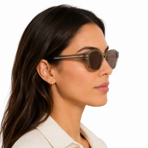 Sunglasses with the iconic metal plaque – Brown