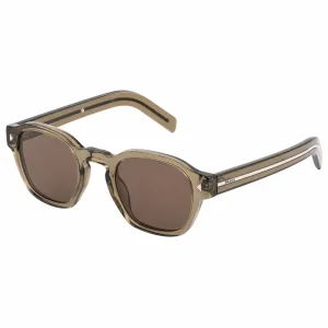 Sunglasses with the iconic metal plaque - Brown