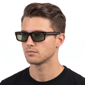 Sunglasses – Distinctive Shape with Green Lenses