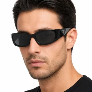 Symbole Sunglasses – Black Wraparound Frame