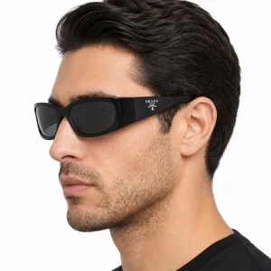 Symbole Sunglasses – Black Wraparound Frame