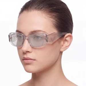 Transparent Symbole Sunglasses – Light Gray Lenses