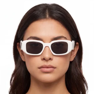 White Symbole Sunglasses – Slate Gray Lenses