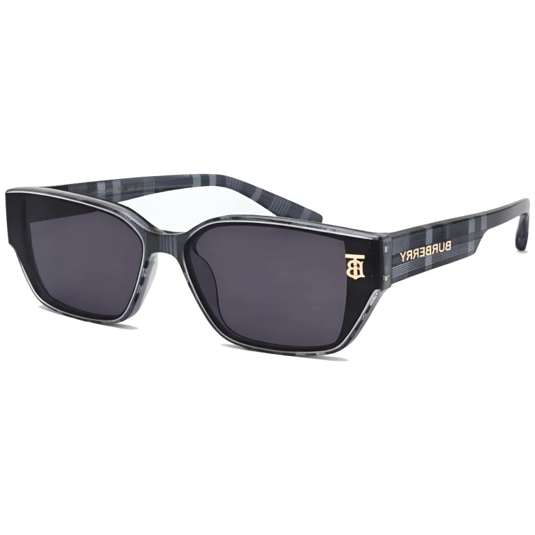 BE2396 Check Grey / Dark Grey Square Sunglasses