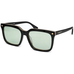 BE4337 Black / Light Green Square Sunglasses