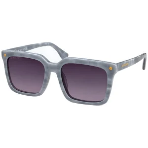 BE4337 Grey Marble / Violet Square Sunglasses
