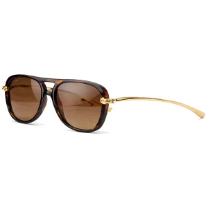 BV1391S Knot Aviator Sunglasses Havana