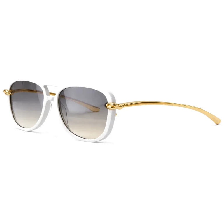 BV1391S Knot Aviator Sunglasses White