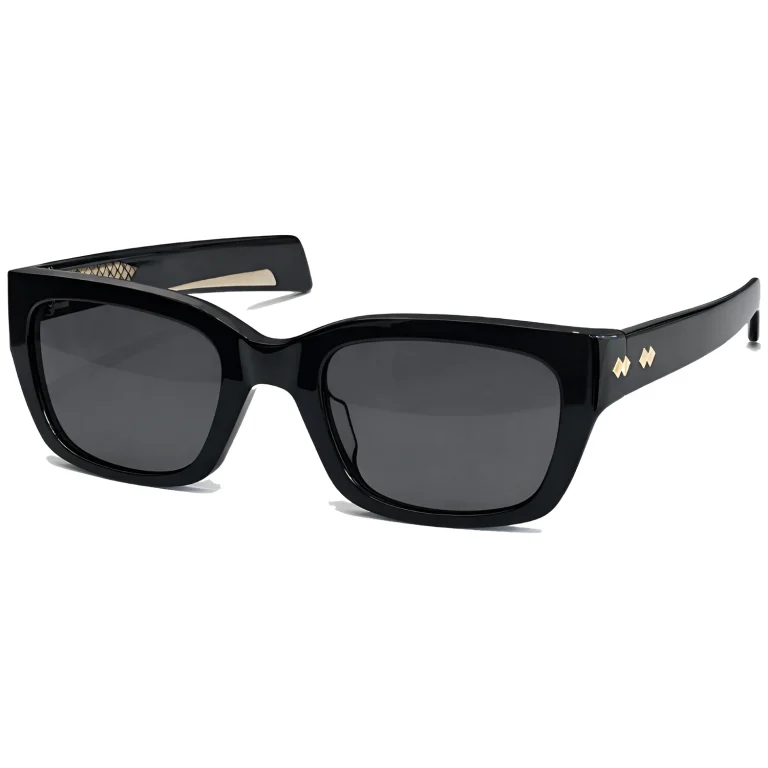 BV1393S Black Rectangular Sunglasses