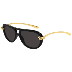 BV1418S Black Gold Aviator Sunglasses