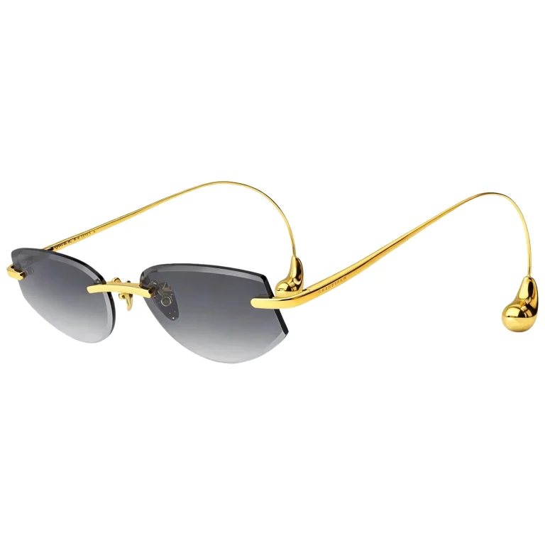 BV1698LA Gold Rimless Sunglasses
