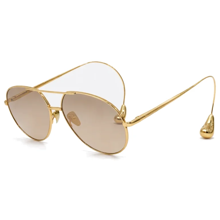 BV1701LA Gold Beige Aviator Sunglasses