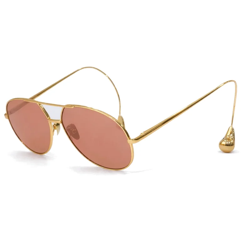 BV1701LA Gold Pink Aviator Sunglasses