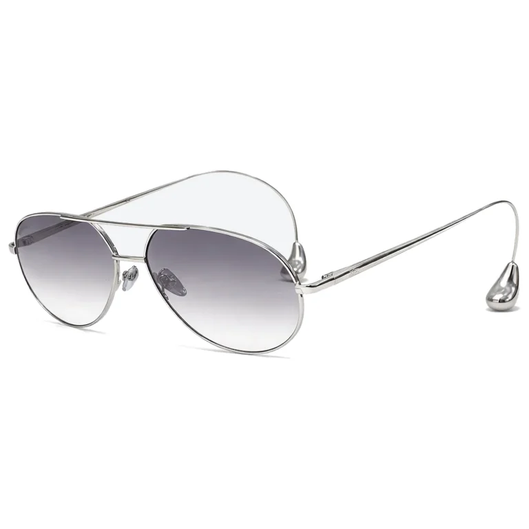 BV1701LA Silver Aviator Sunglasses