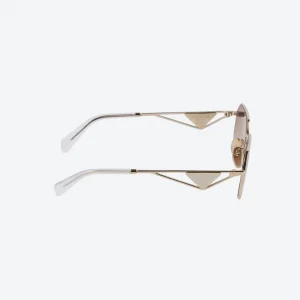 Gold Triangle Logo Sunglasses – Gradient Lenses