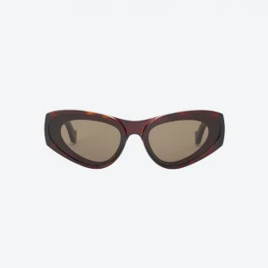 Front Lenses Cat-Eye Sunglasses Havana