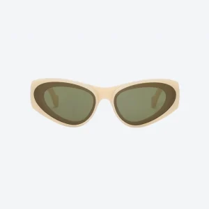 Front Lenses Cat-Eye Sunglasses Milky Ivory