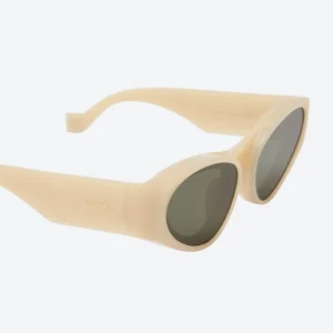 Front Lenses Cat-Eye Sunglasses Milky Ivory