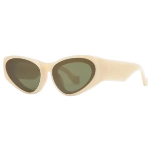 Front Lenses Cat-Eye Sunglasses Milky Ivory
