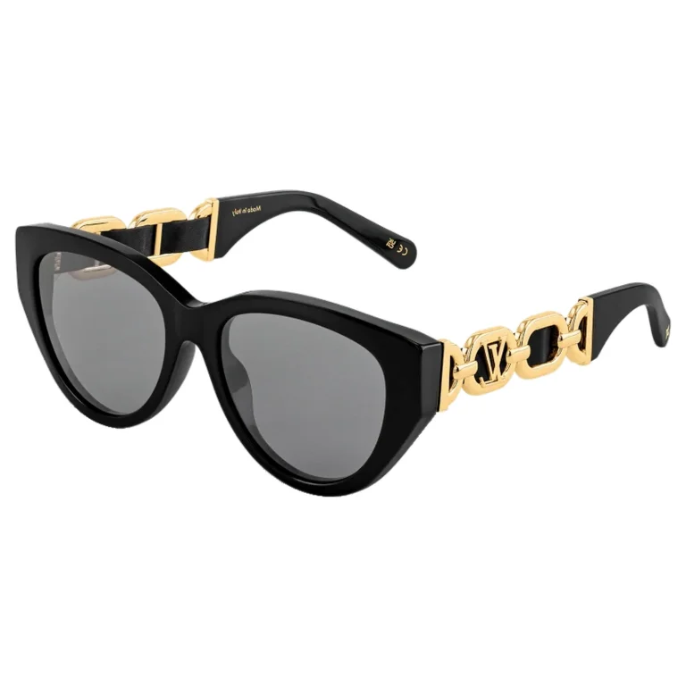 Z2640U LV Chain Braided Maxi Cat Eye Black