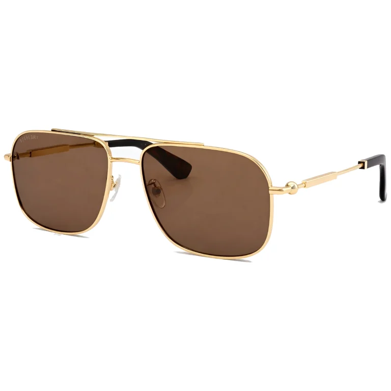 OBE 3158 Gold / Brown Square Sunglasses