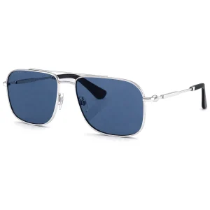 OBE 3158 Silver / Blue Square Sunglasses