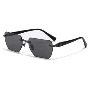 Pierre BPX-150C-53 Rimless Sunglasses Black