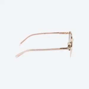 Pink Sunglasses with Iconic Metal Plaque