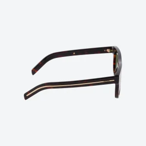 Square sunglasses with the iconic metal plaque – Dark Brown