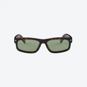 Sunglasses – Distinctive Shape with Green Lenses