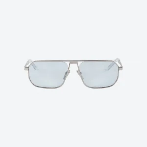 Sunglasses with Iconic Metal Plaque – Aviator Blue lenses