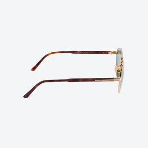 Sunglasses with Iconic Metal Plaque – Lake Blue lenses