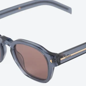 Sunglasses with the iconic metal plaque – Blue
