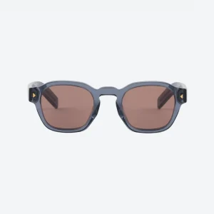 Sunglasses with the iconic metal plaque – Blue