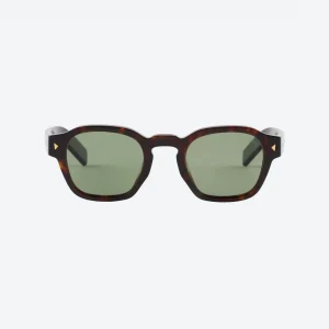 Sunglasses with the iconic metal plaque – Dark Brown