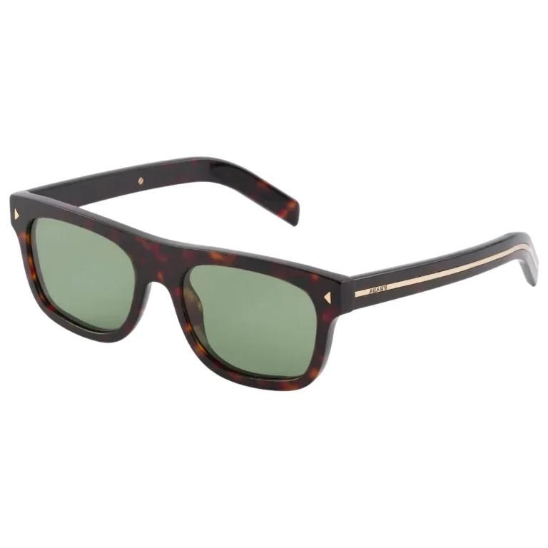 Square sunglasses with the iconic metal plaque – Dark Brown