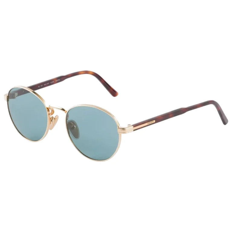 Sunglasses with Iconic Metal Plaque – Lake Blue lenses