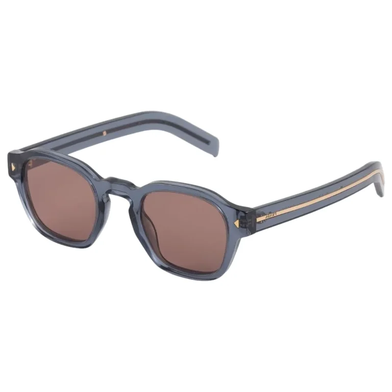 Sunglasses with the iconic metal plaque – Blue