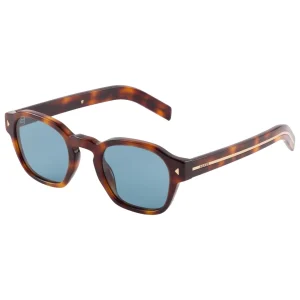tortoiseshell sunglasses with the iconic metal plaque