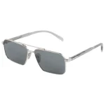 Silver Sunglasses – White Lenses