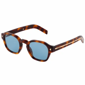 tortoiseshell sunglasses with the iconic metal plaque